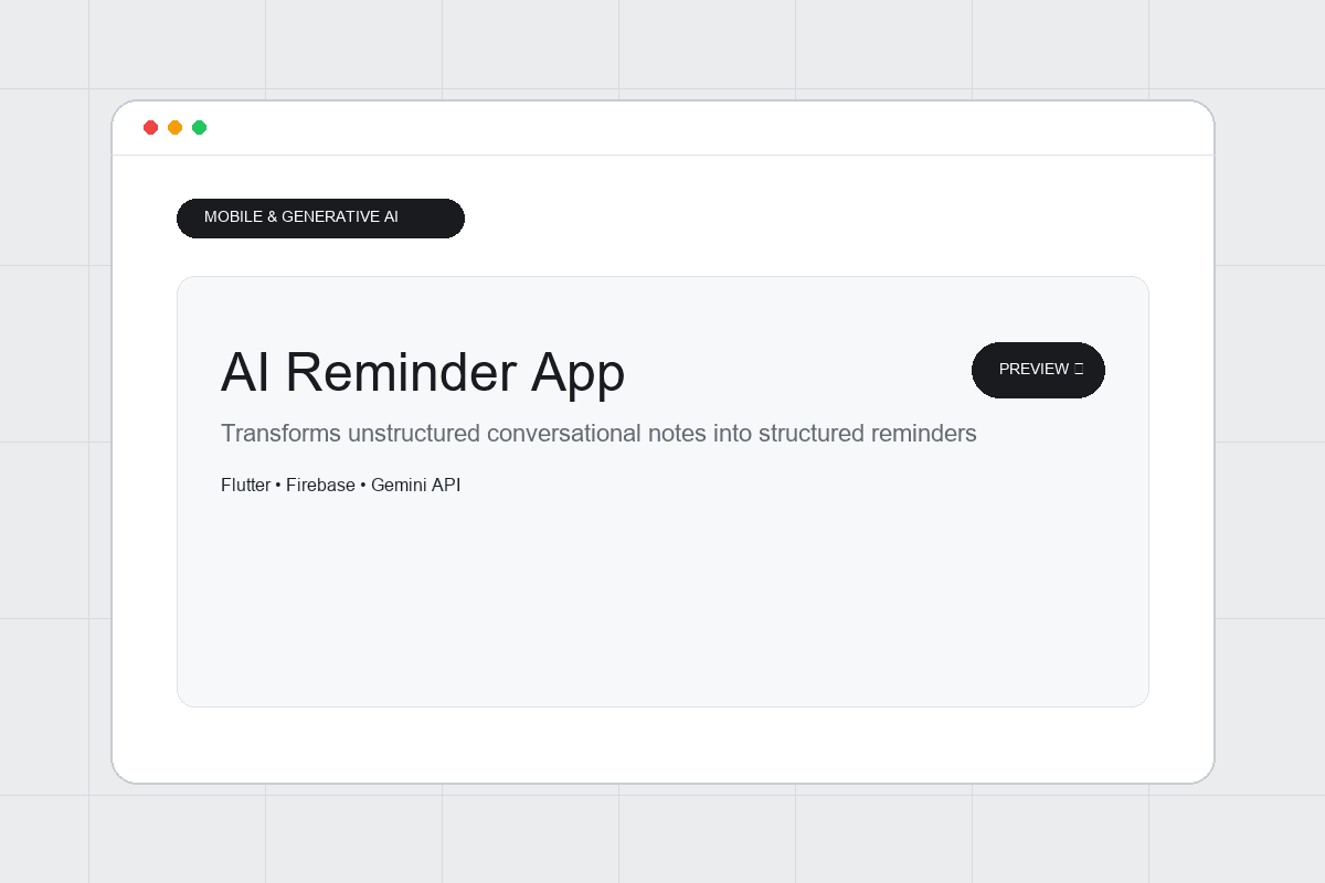 AI Reminder & Notes interface preview